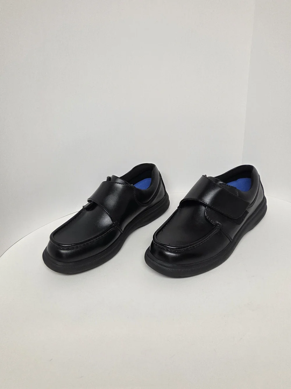 Hush Puppies Gil Black Leather Comfort Shoes Men’s 9 Wide. #0238